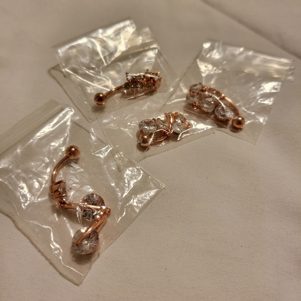 NEW 4 Pieces Bellybutton Piercings